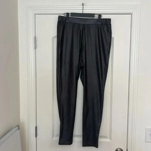 SHEIN CURVE FAUX LEATHER BLACK PANTS SIZE 1XL